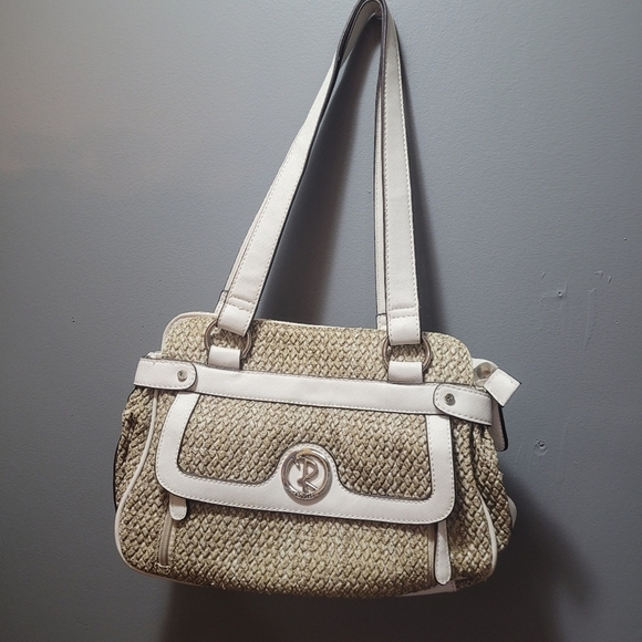 Rosetti White and Tan Purse - Picture 1 of 6